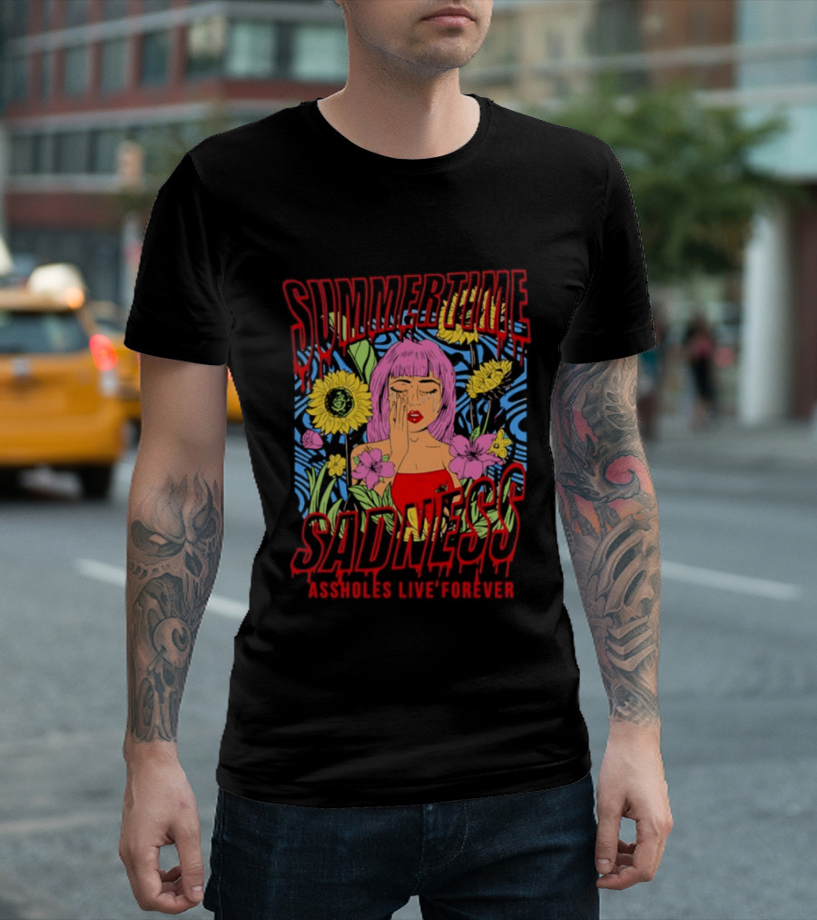 Summertime Sadness Assholes Live Forever Sunflower Woman T-Shirt