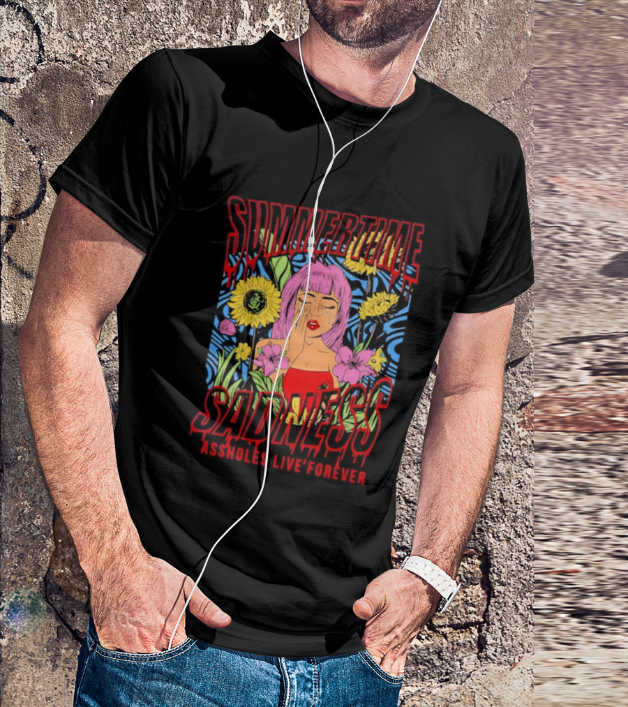 Summertime Sadness Assholes Live Forever Sunflower Woman T-Shirt