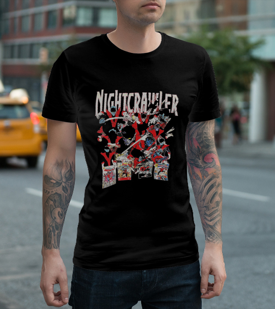 Nightcrawler X Men Comics Marvel The Amazing Nightcrawler Pages T-Shirt