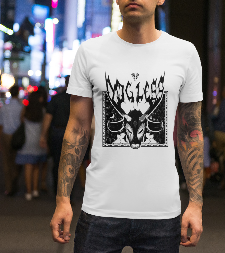 Dog Legs Gothic Skull Artwork Ward Them Off Alternative Rock T-Shirt