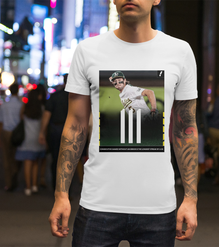 Jacob Wilson Athletics 111 Consecutive Errorless Games Record By Shortstop T-Shirt