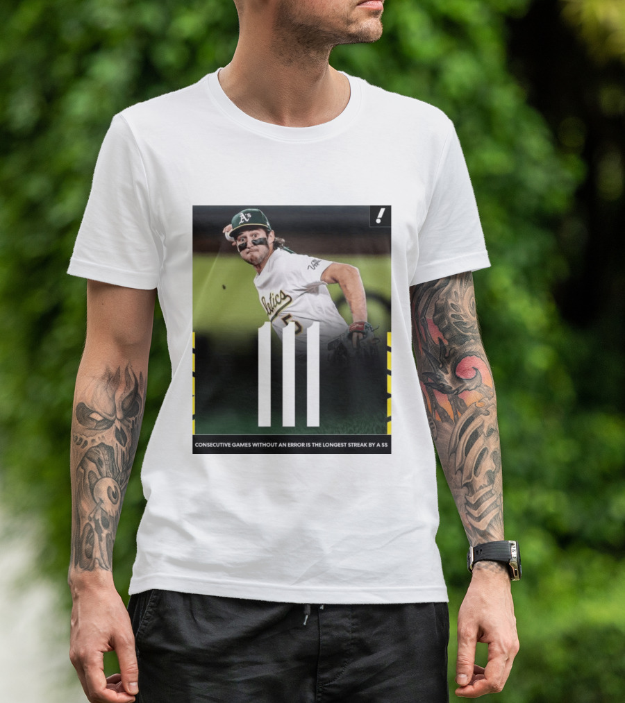 Jacob Wilson Athletics 111 Consecutive Errorless Games Record By Shortstop T-Shirt