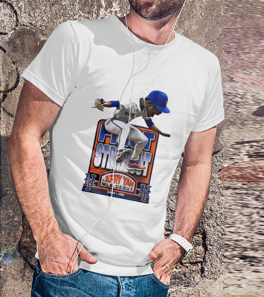 New York Mets Jepry Yan MLB Debut First Strikeout August 1 2008 T-Shirt