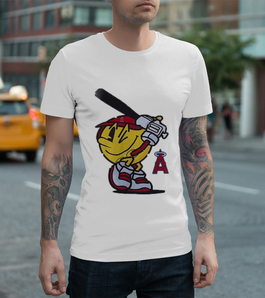 Los Angeles Angels Pacman Baseball T-Shirt