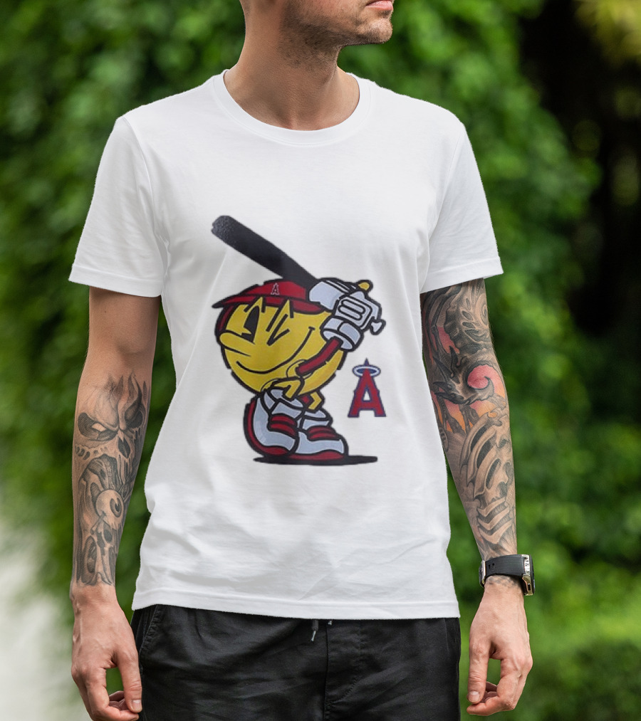 Los Angeles Angels Pacman Baseball T-Shirt