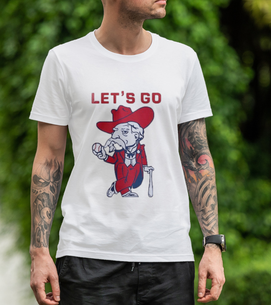 Ole Miss Rebel Mascot Let's Go Baseball T-Shirt