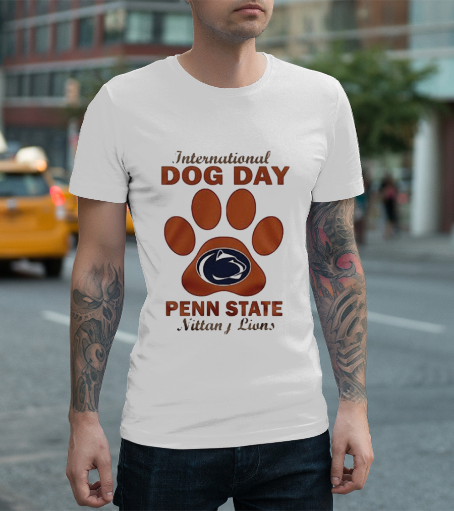 International Dog Day Paw Print Penn State Nittany Lions T-Shirt