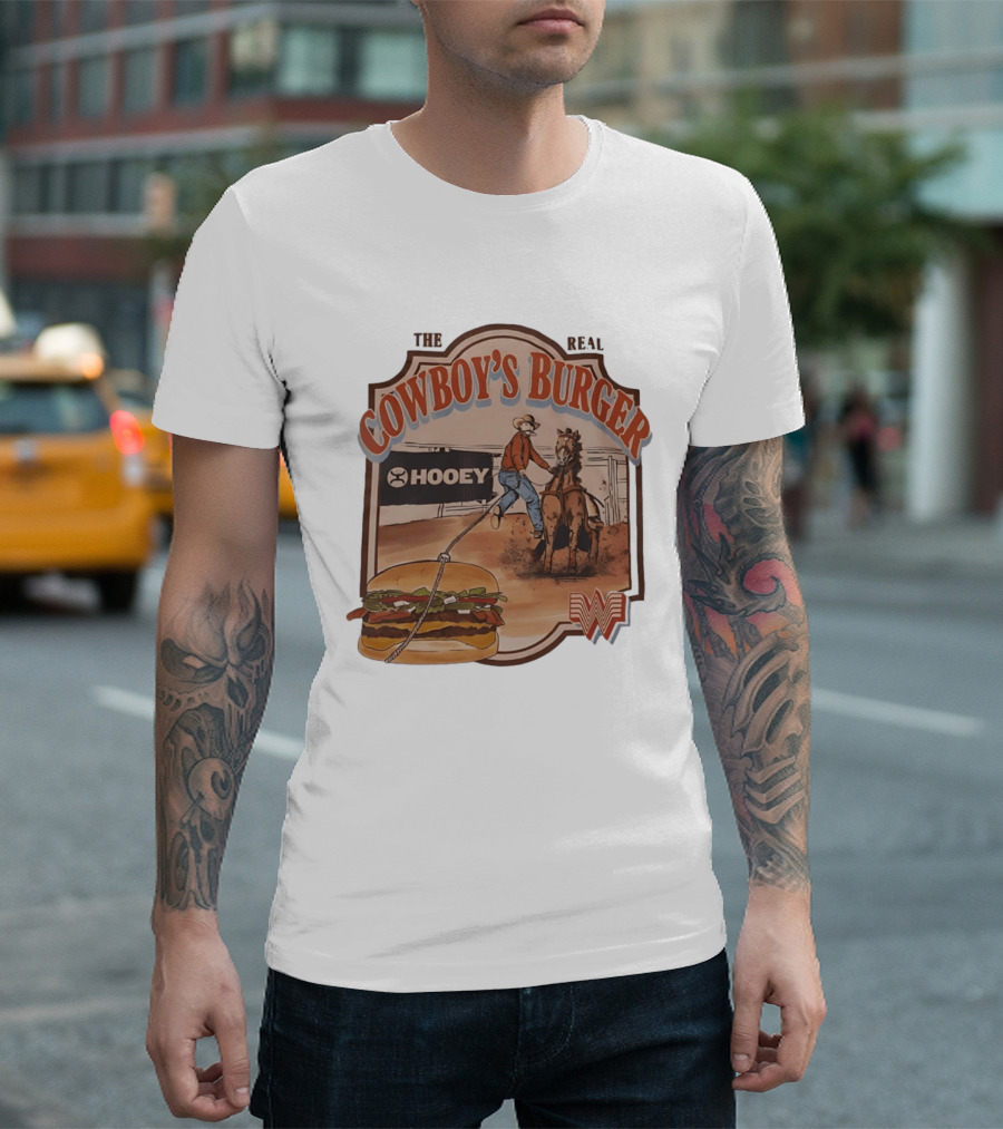 Hooey The Real Cowboy's Burger Western Ranch Rodeo T-Shirt