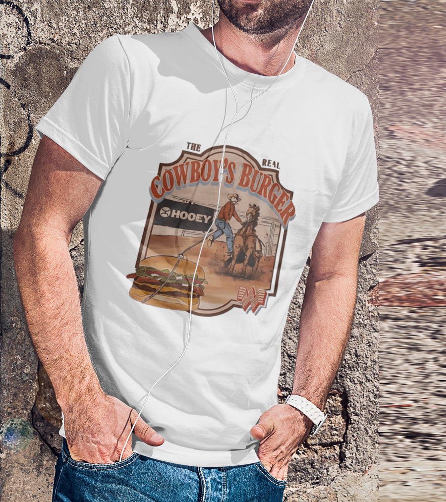 Hooey The Real Cowboy's Burger Western Ranch Rodeo T-Shirt