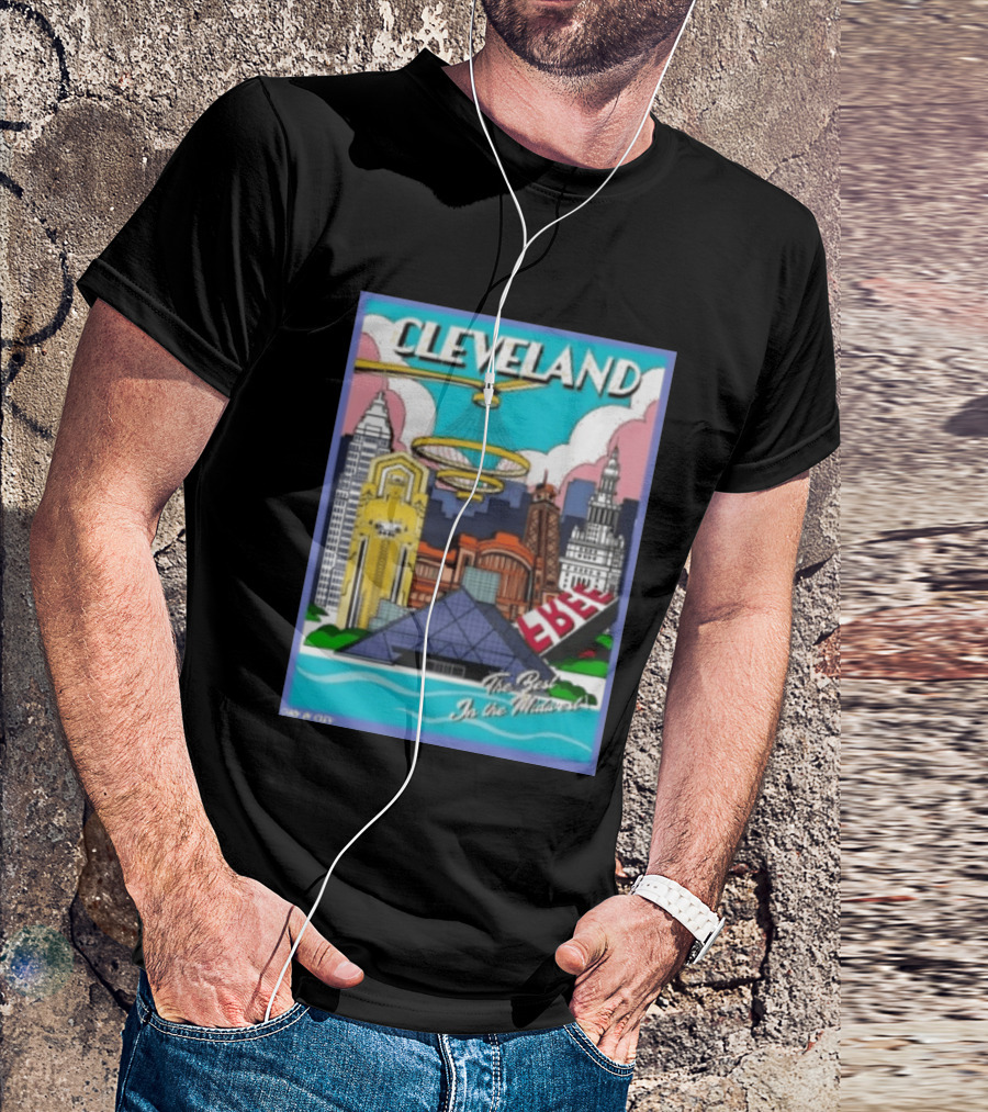 Cleveland The Best In The Midwest Only In City Skyline T-Shirt