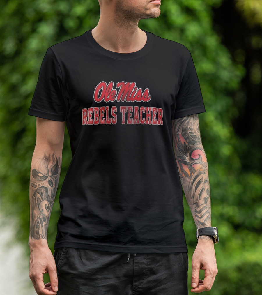 Ole Miss Rebels Teacher Football Fan T-Shirt