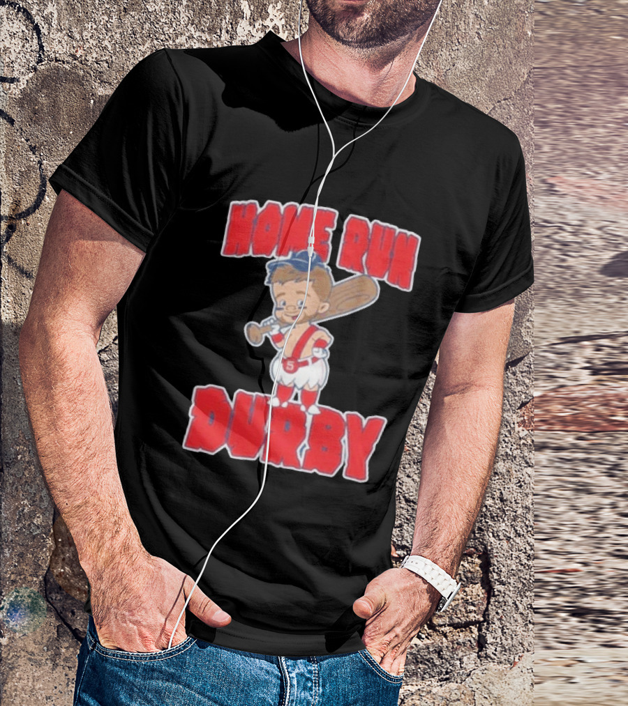 Boston Red Sox Payton Tolle Home Run Durby Cartoon Baseball Player In Red And White Uniform T-Shirt