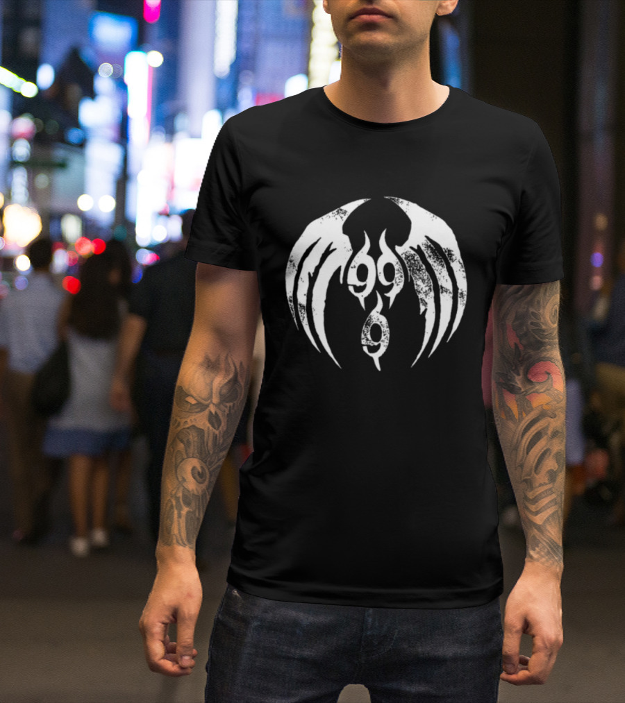 Ho99o9 Store Heaven Upside Down 999 Winged T-Shirt
