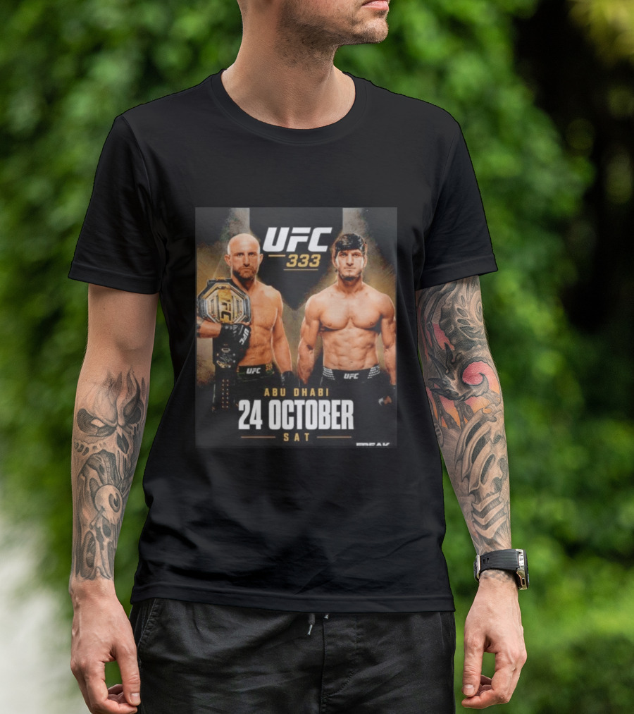 UFC 333 Alexander Volkanovski Vs Movsar Evloev 24 October Abu Dhabi Event T-Shirt