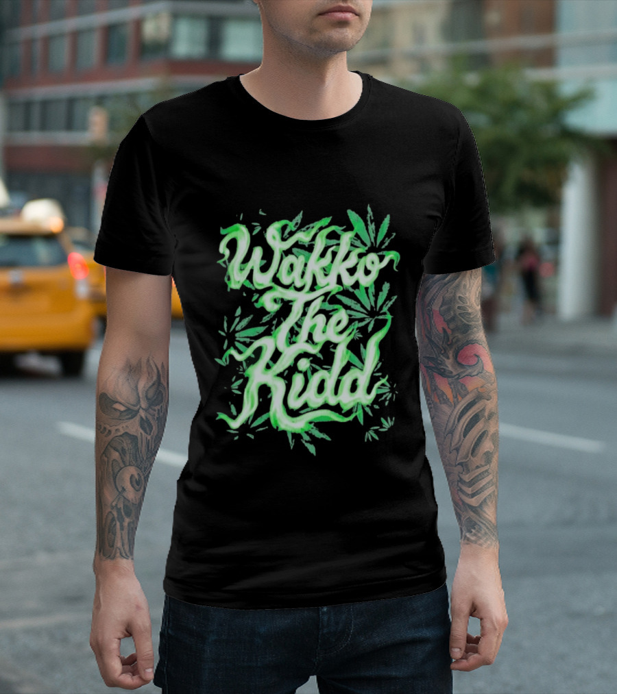 Wakko The Kidd Green Cannabis Leaf Marijuana T-Shirt