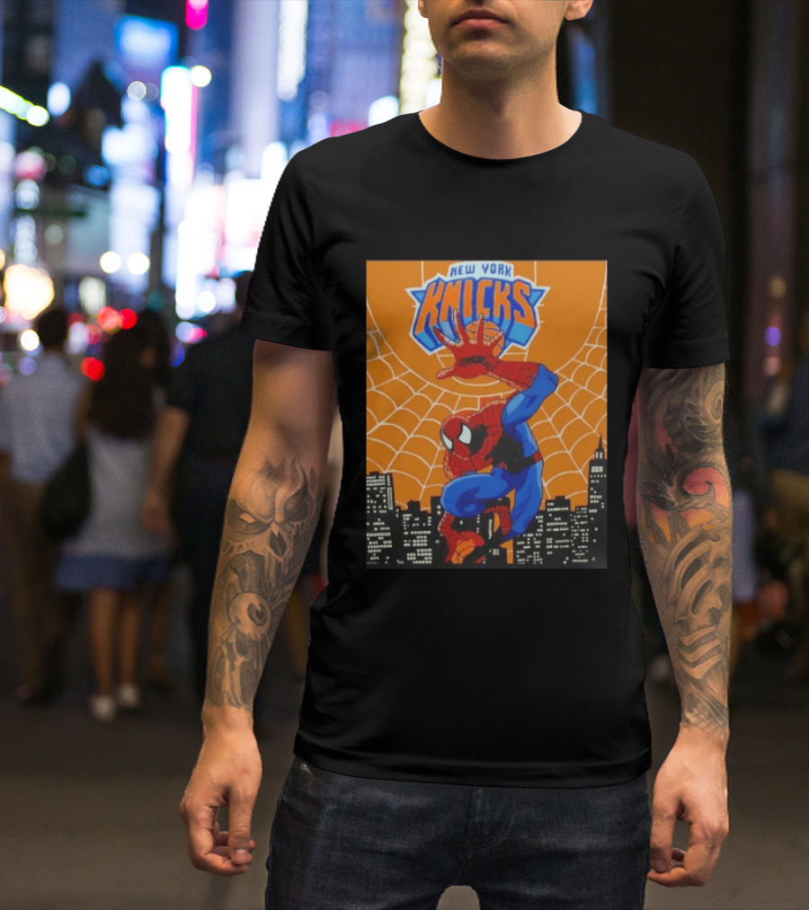 New York Knicks Spider Man Basketball T-Shirt