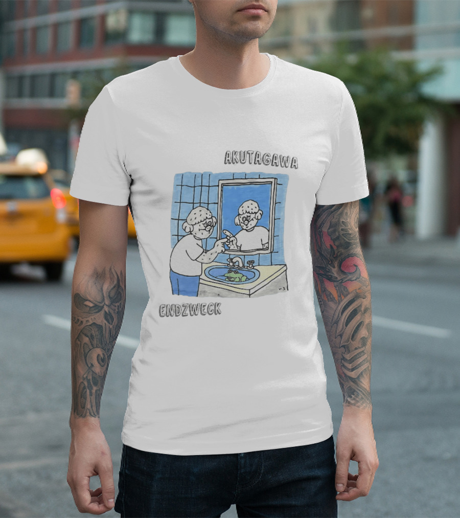 Akutagawa Endzweck Cartoon Mirror Reflection With Frog T-Shirt