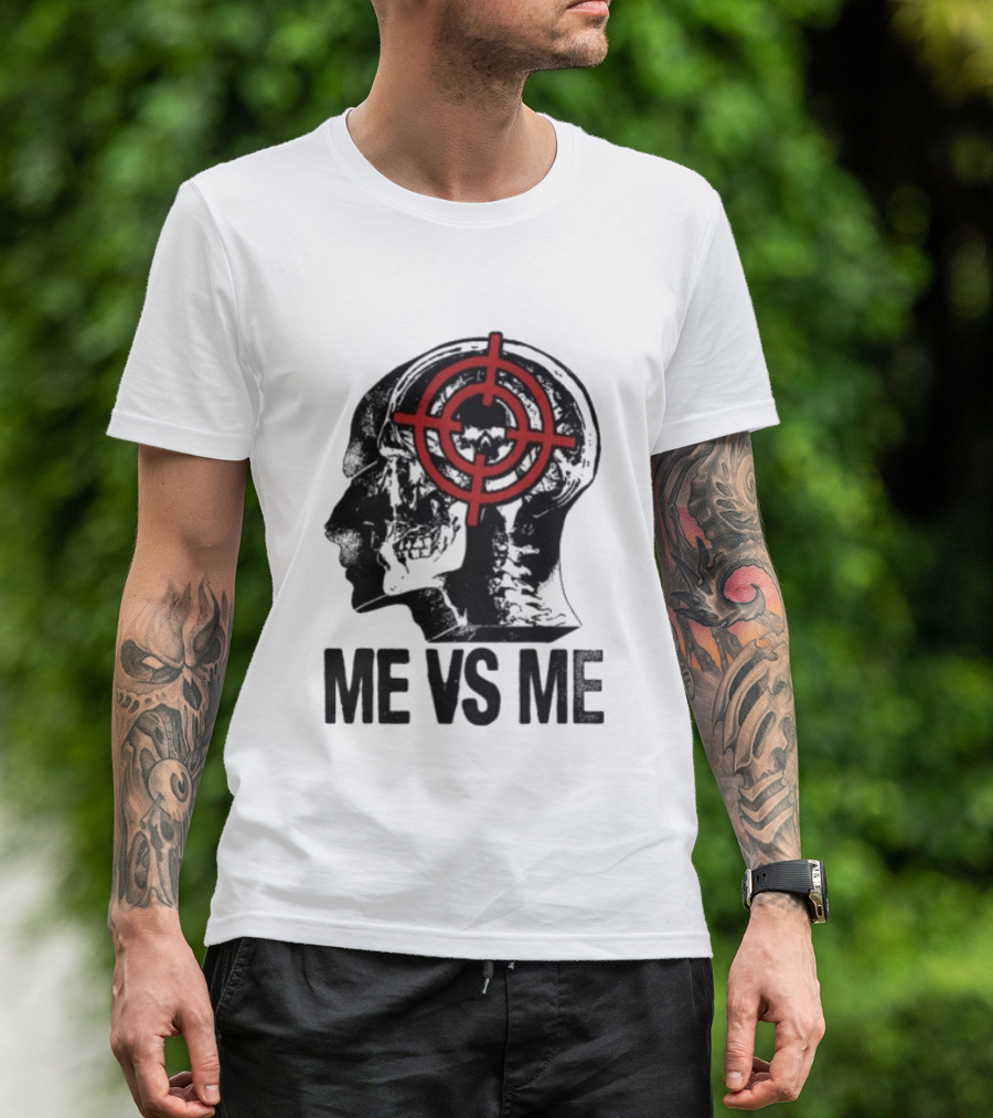 Get A Real Job Kid Store Me Vs Me White Target Head T-Shirt