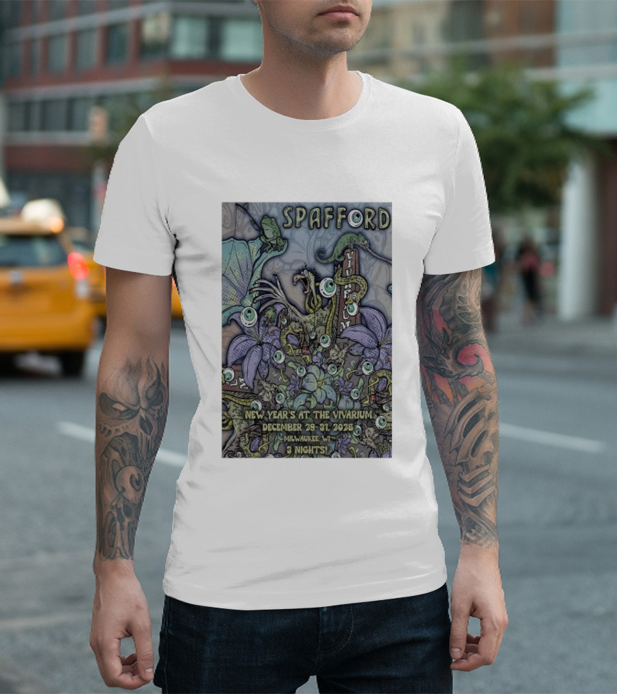 Spafford New Year’s At The Vivarium December 29 31 2026 Milwaukee WI 3 Nights T-Shirt