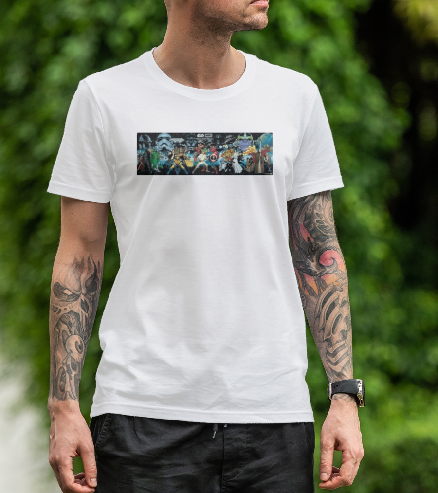 Star Wars X Marvel Hope Assembles Characters Lineup T-Shirt