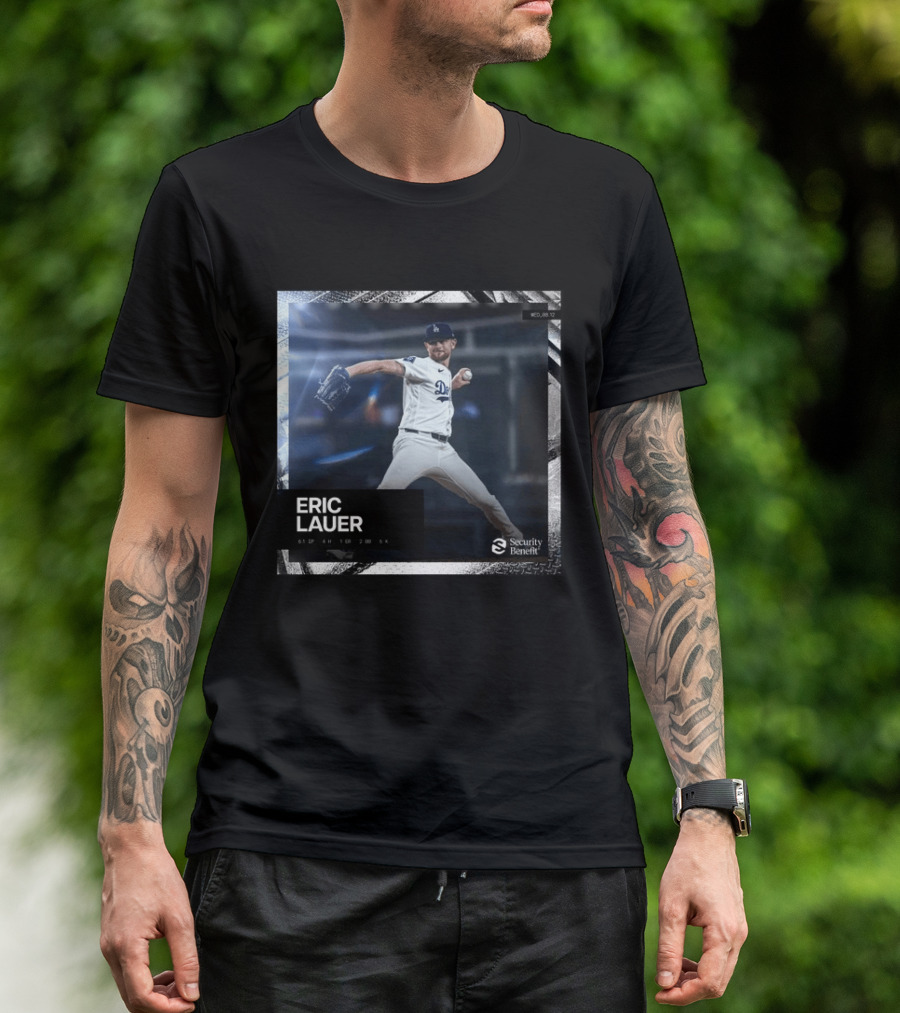 Eric Lauer Pitching Performance Dodgers Security Benefit T-Shirt