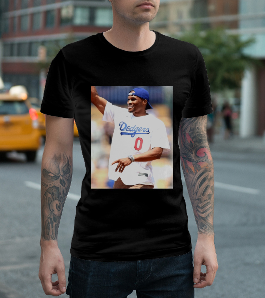 Russell Westbrook Dodgers 0 Jersey Celebration T-Shirt