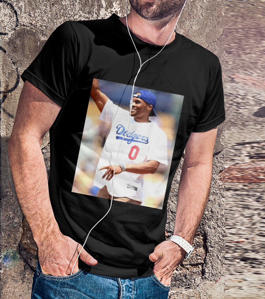 Russell Westbrook Dodgers 0 Jersey Celebration T-Shirt