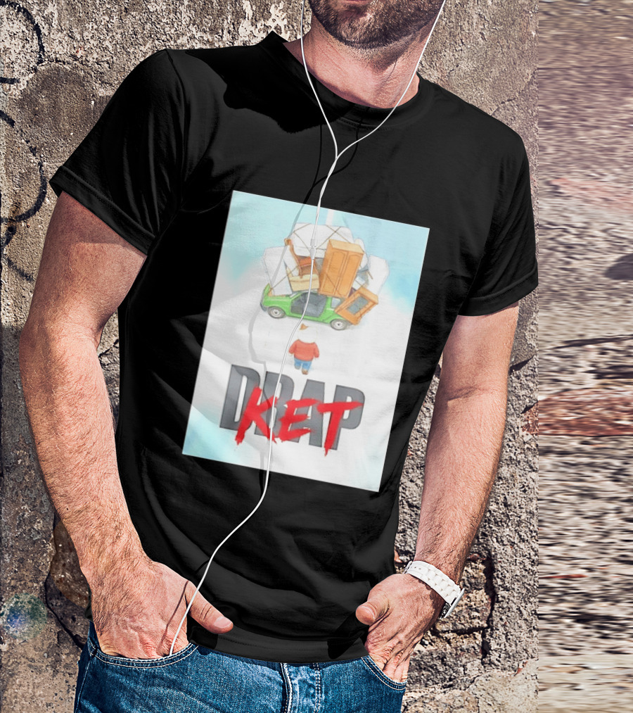 Drap Ket Cat Moving Day Car Furniture Chaos T-Shirt