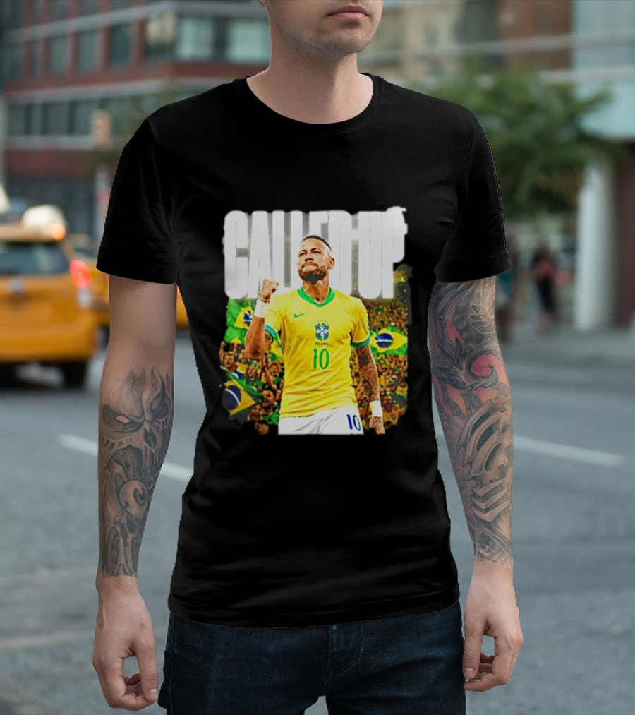 Neymar Brazil Called Up Football 10 Jersey Celebration T-Shirt