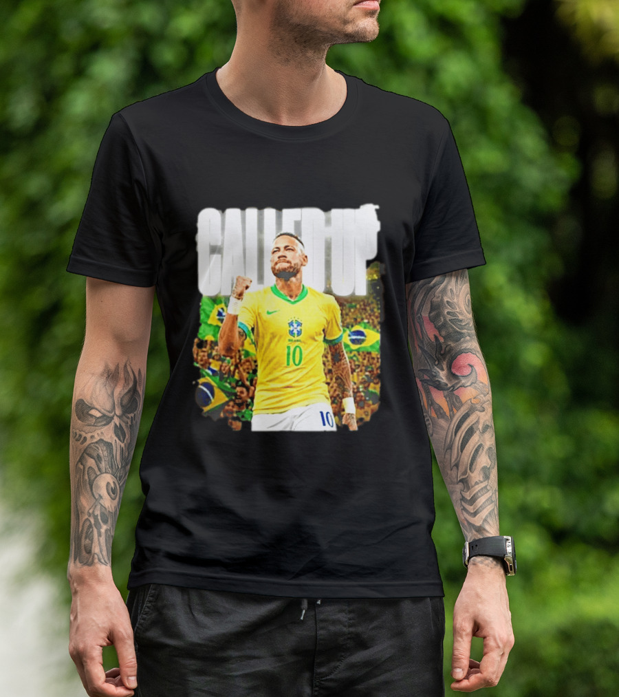 Neymar Brazil Called Up Football 10 Jersey Celebration T-Shirt