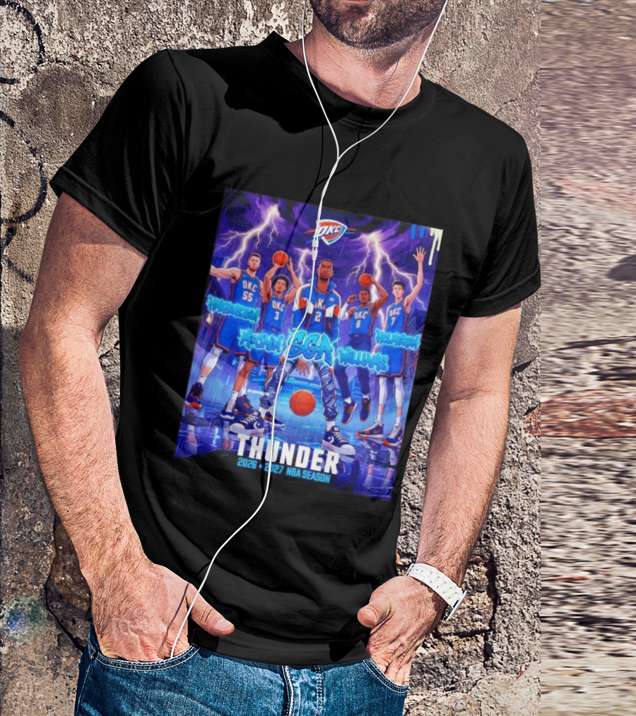 OKC Thunder 2026 2027 NBA Season SGA Hartenstein McCain Williams Holmgren T-Shirt
