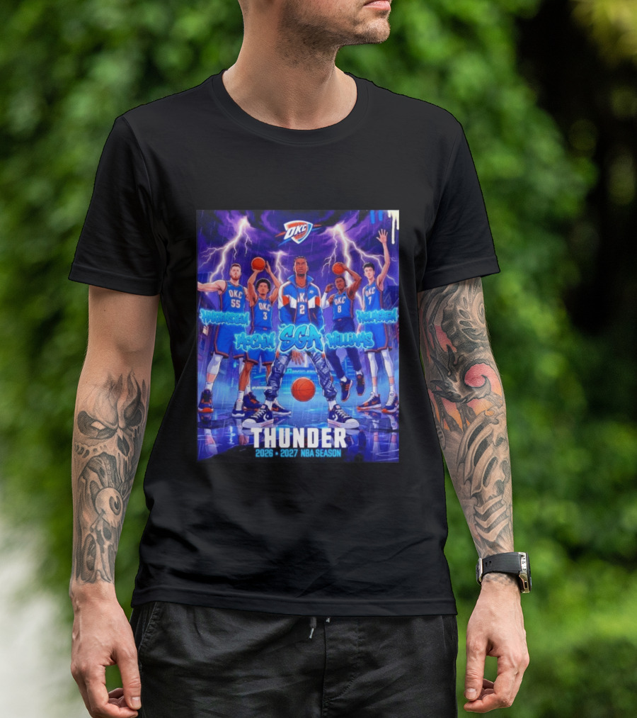 OKC Thunder 2026 2027 NBA Season SGA Hartenstein McCain Williams Holmgren T-Shirt