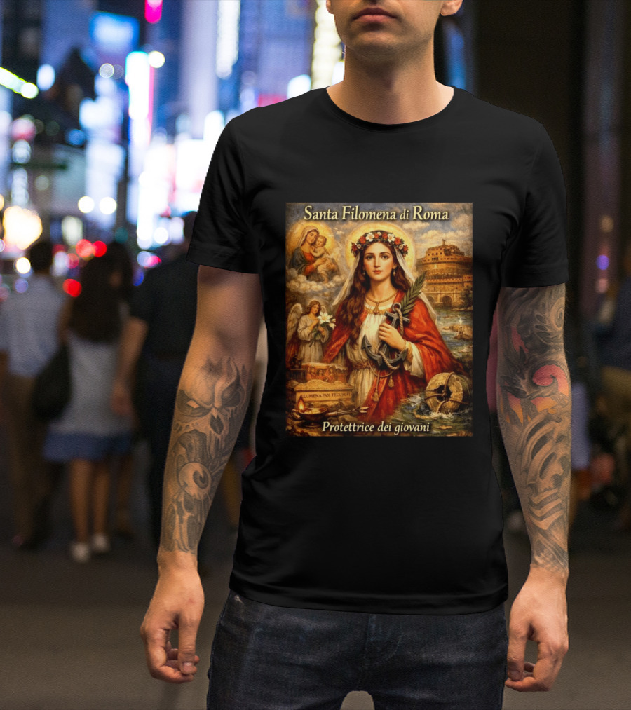 Santa Filomena Di Roma Protettrice Dei Giovani Sant'Angelo T-Shirt