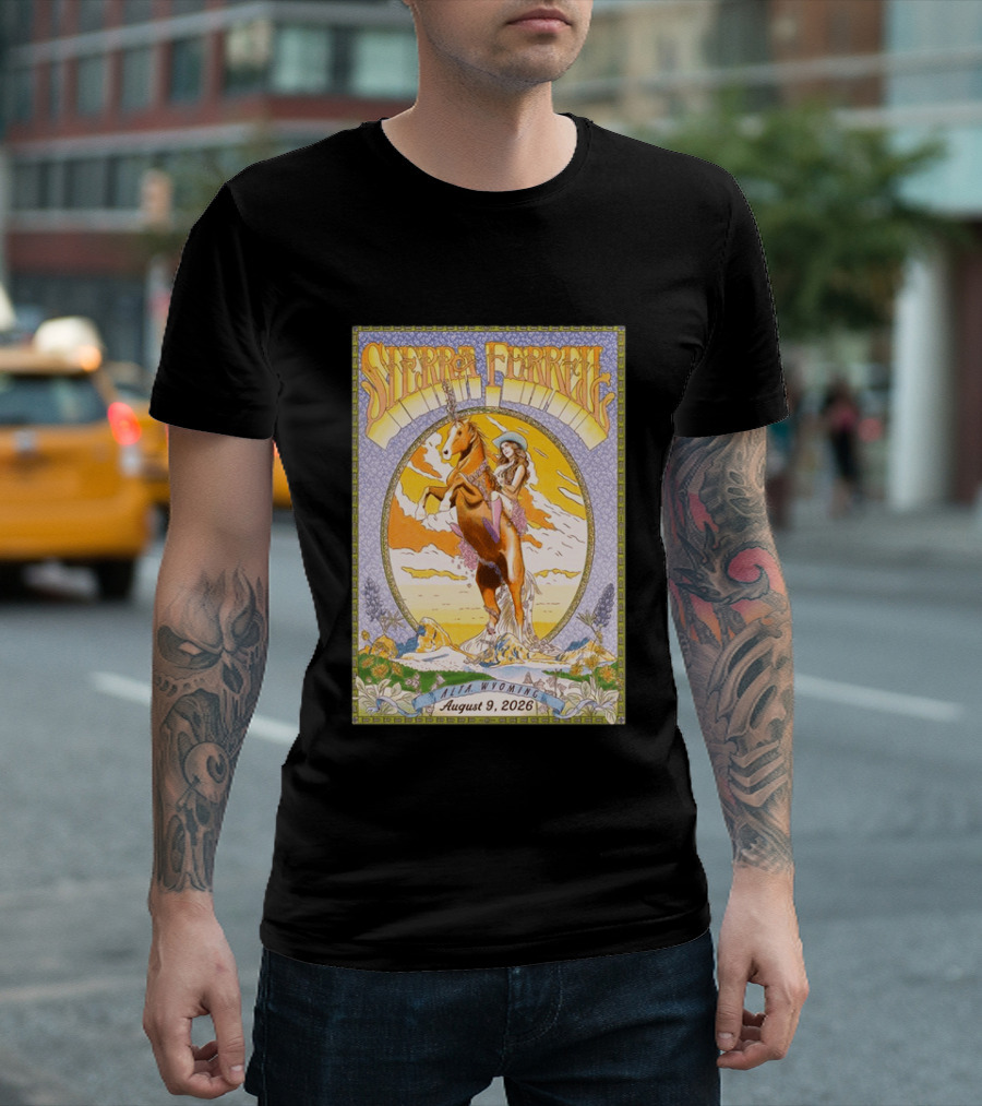 Sierra Ferrell August 9 2026 Alta Wyoming Grand Targhee Bluegrass Festival Tour Horse And Woman T-Shirt