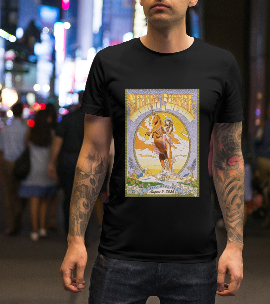 Sierra Ferrell August 9 2026 Alta Wyoming Grand Targhee Bluegrass Festival Tour Horse And Woman T-Shirt