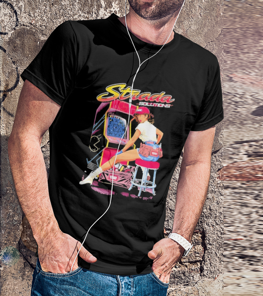 Strada Solutions Arcade Mechanic Retro Gaming T-Shirt