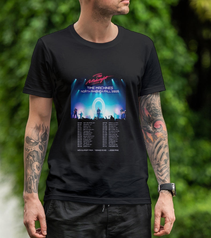 The Midnight Time Machines Tour North America Fall 2026 T-Shirt