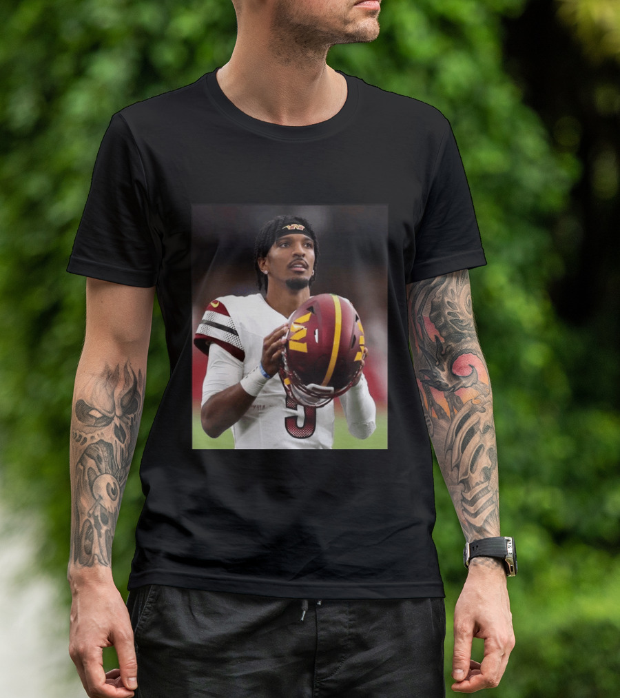 Washington Commanders Quarterback Jayden Daniels Football Player Sports T-Shirt
