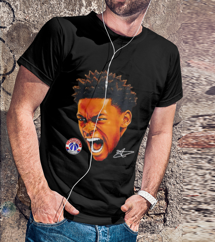 Washington Wizards Player Intense Expression NBA Basketball T-Shirt