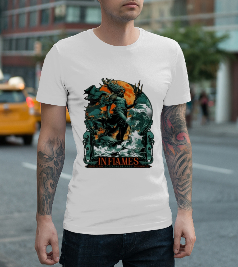 In Flames August 31 2026 Göteborg Brinner Sweden Show T-Shirt