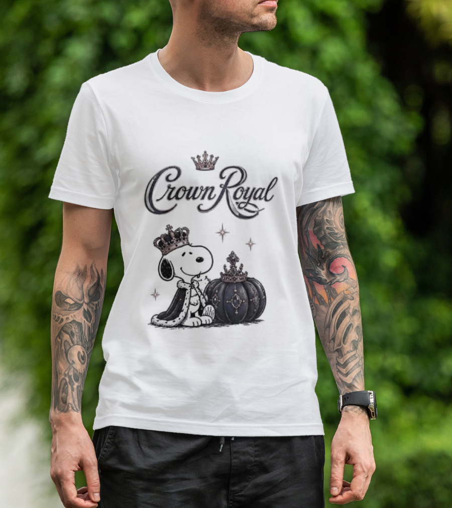 Peanuts Snoopy Crown Royal Boos Only With Crown And Royal T-Shirt