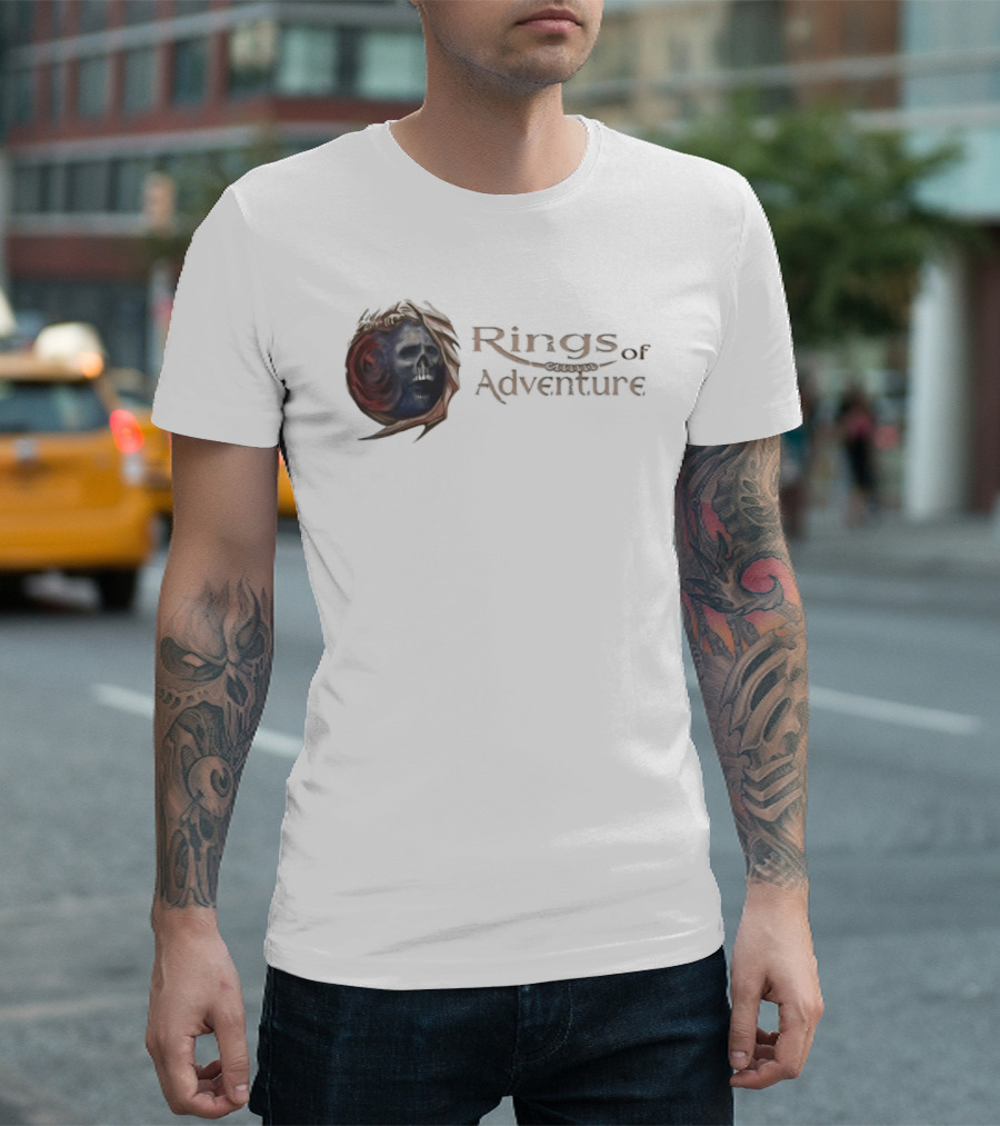 Rings Of Adventure Skull Fantasy T-Shirt