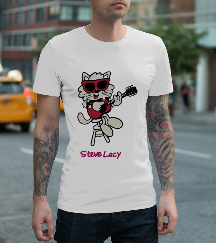 Steve Lacy 2026 Asia Tour Oh Yeah Cool Cat Playing Guitar T-Shirt