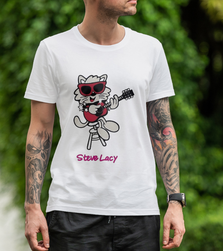 Steve Lacy 2026 Asia Tour Oh Yeah Cool Cat Playing Guitar T-Shirt