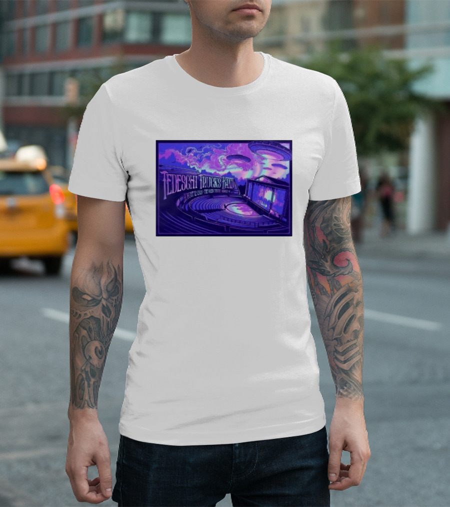 Tedeschi Trucks Band Greek Theatre Berkeley August 12 2026 Concert With UFOs And Neon Lights T-Shirt