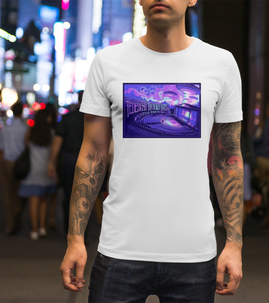 Tedeschi Trucks Band Greek Theatre Berkeley August 12 2026 Concert With UFOs And Neon Lights T-Shirt