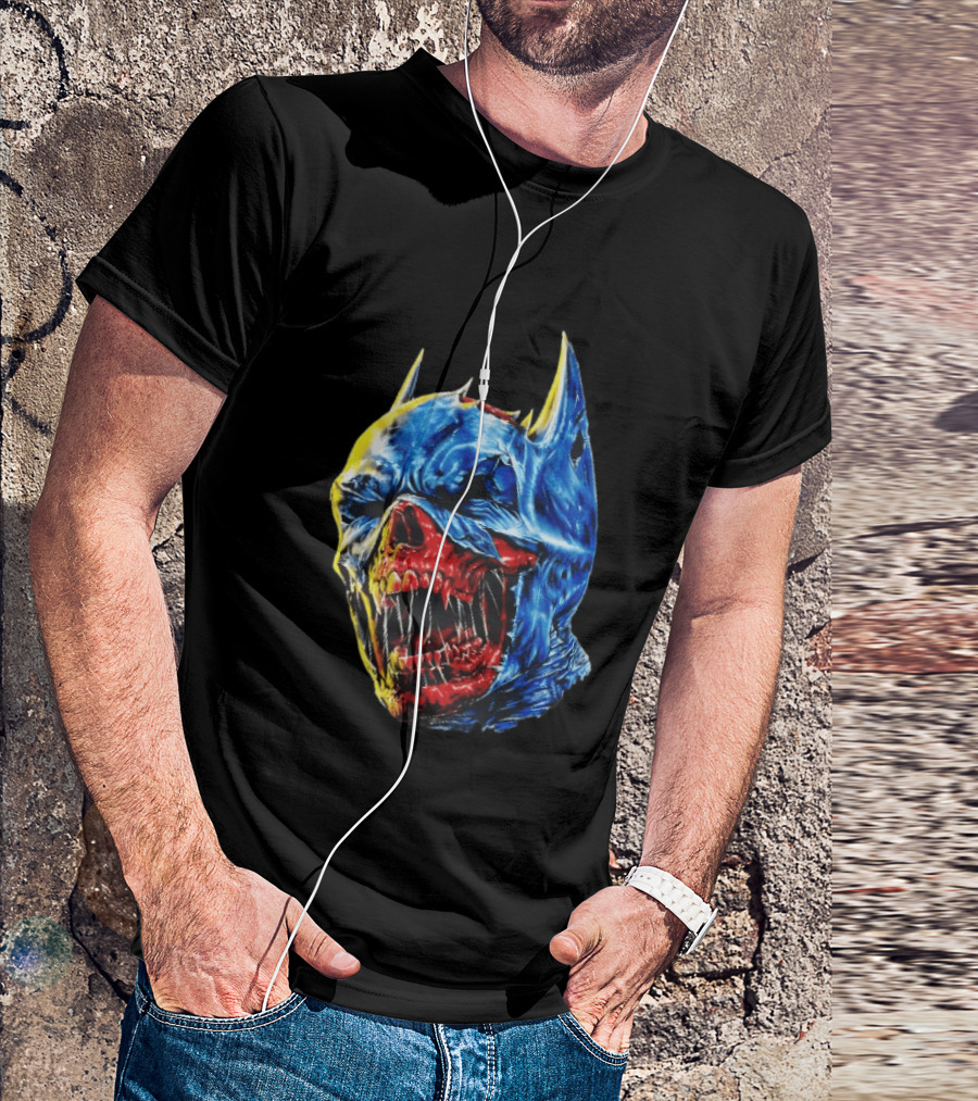 Batman DCeased Zombie Skull DC Comics Villainous Visage T-Shirt