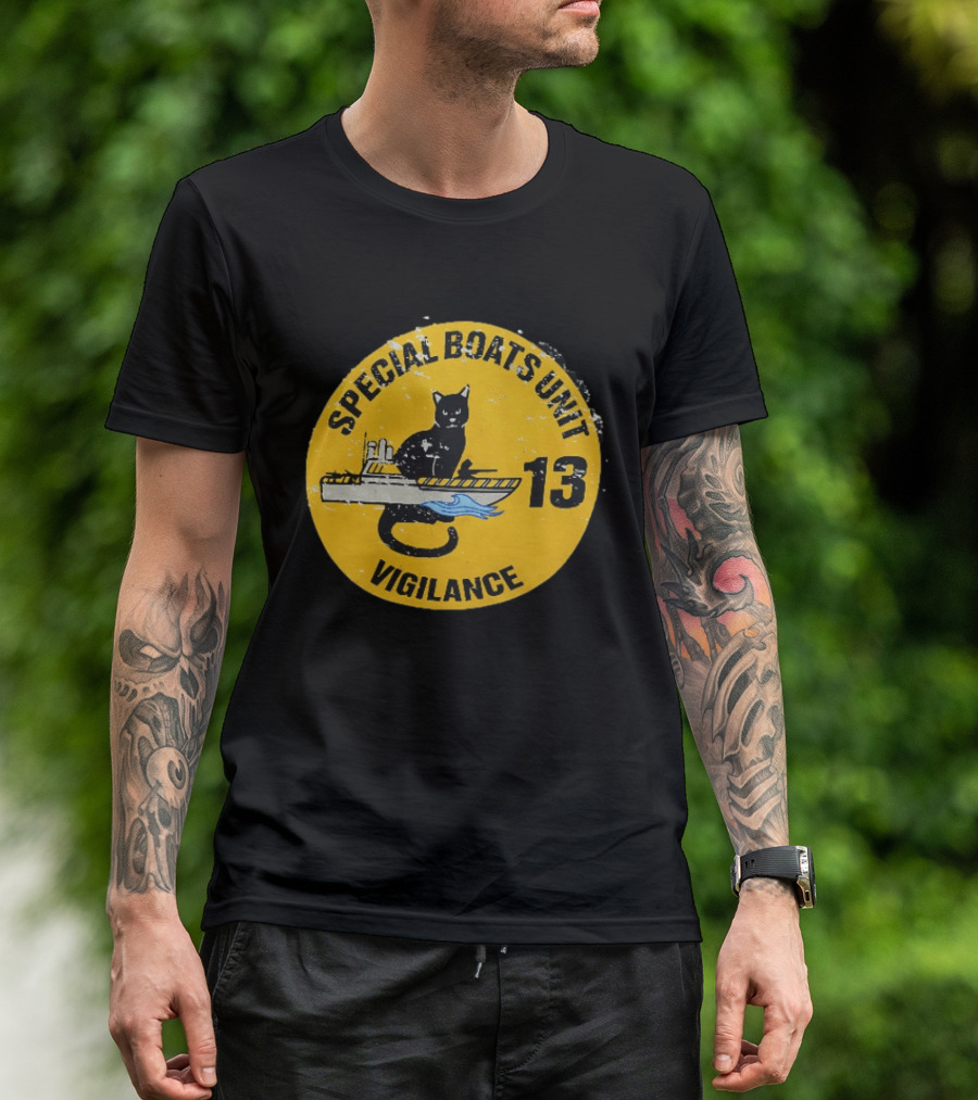 Special Boats Unit 13 Black Cat Vigilance T-Shirt