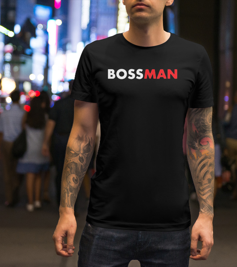 BOSSMAN Bold Statement Red And White T-Shirt