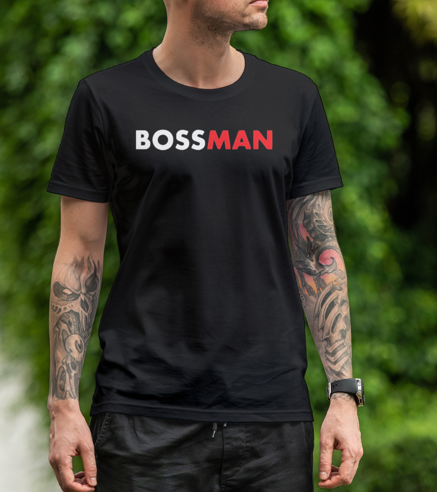 BOSSMAN Bold Statement Red And White T-Shirt